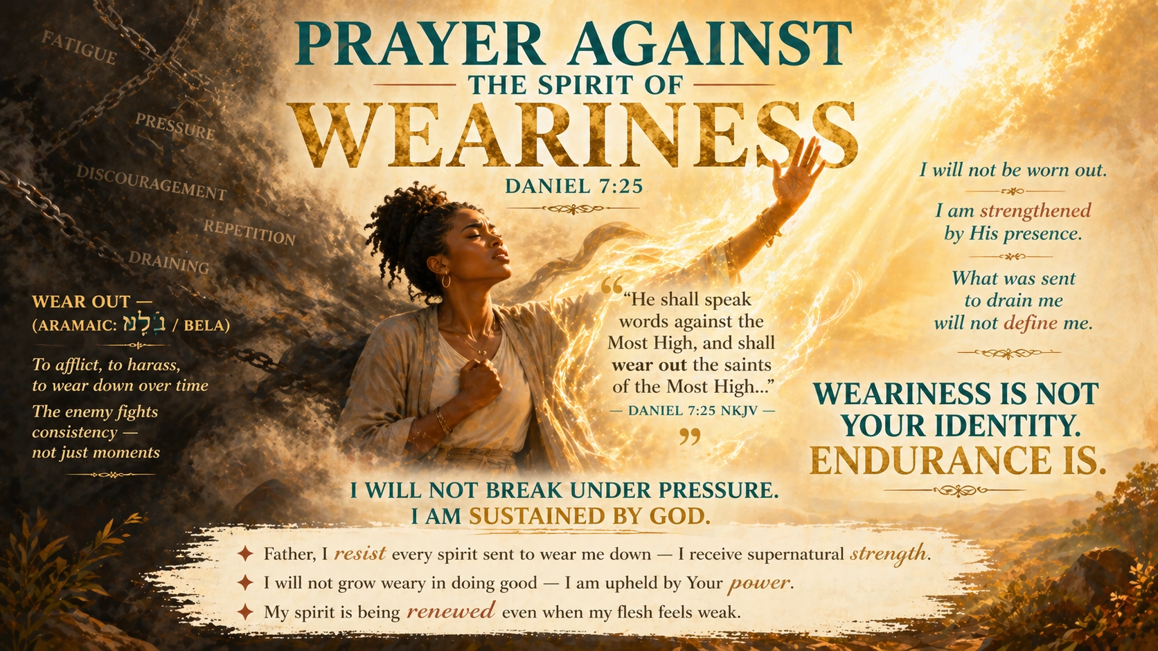 Prayer against the spirit of weariness