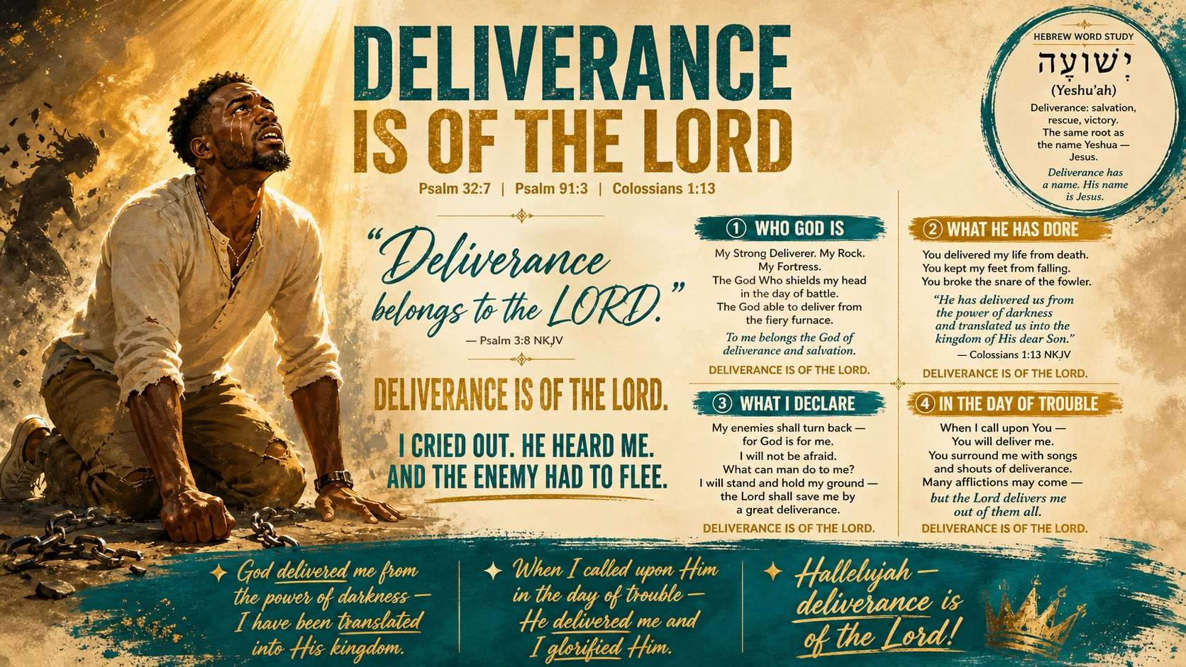 deliverance Deliverance is of the Lord